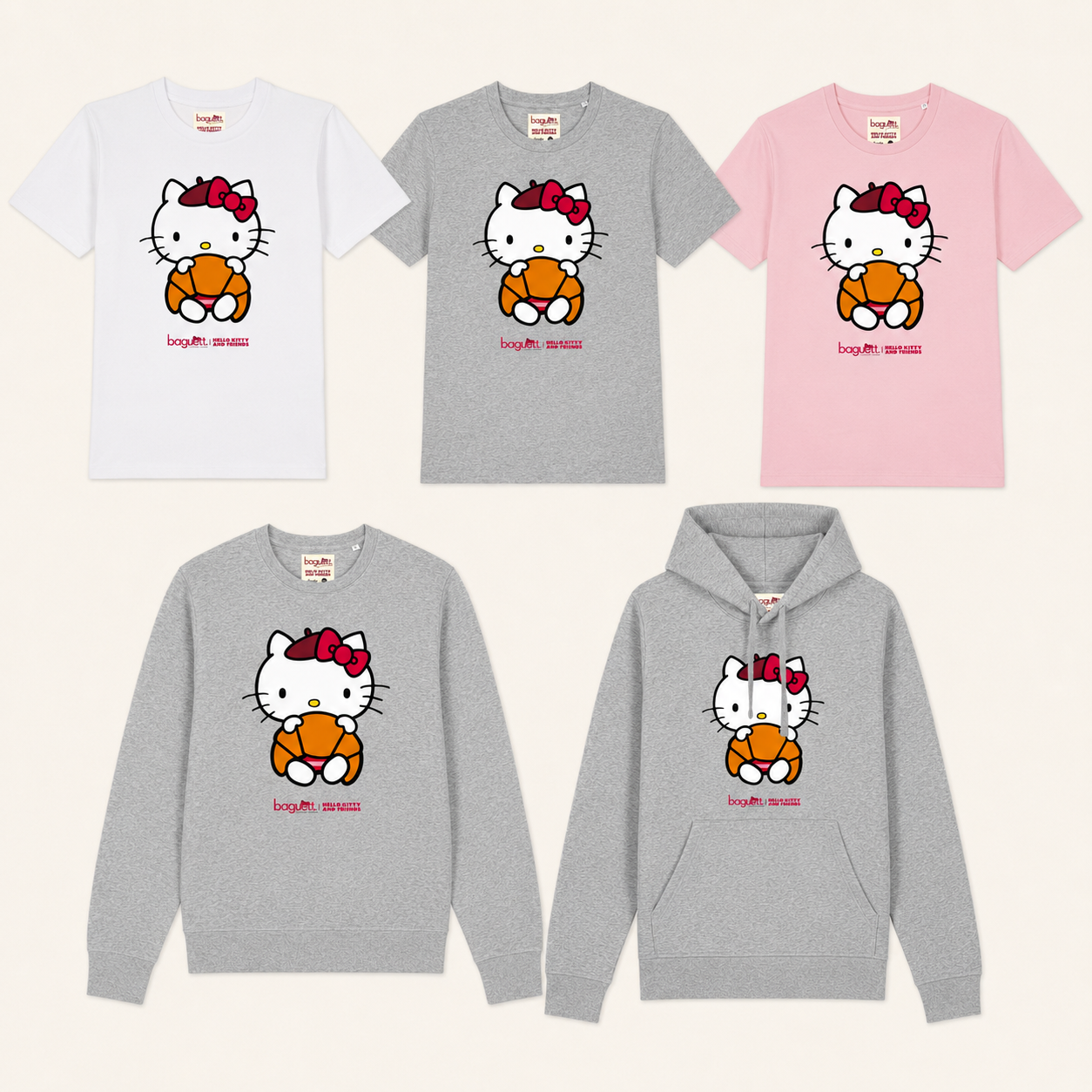 Hello Kitty Yummy Croissant T-Shirt・Sweatshirt・Hoodie 商品照